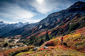 Fall hiking gear (hiking in mountains)